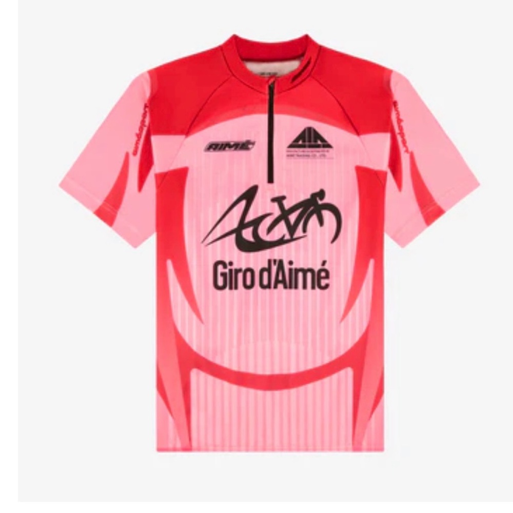 Aime Leon Dore Giro d'Aimé Pink and Red Cycling Jersey